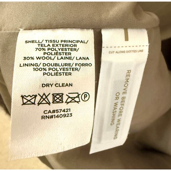 LOFT Wool Blend Coat Pink Gray Plaid Double Breasted Long Winter Overcoat XLT - Picture 6 of 10